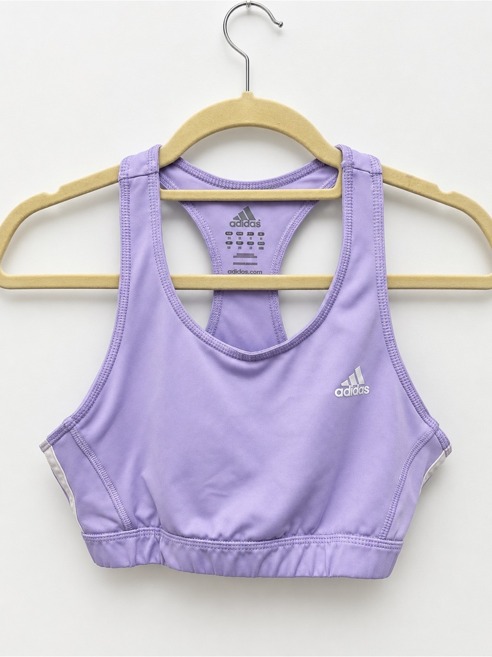 Adidas Lavender Racerback Sports Bra Pre-Owned Size M
